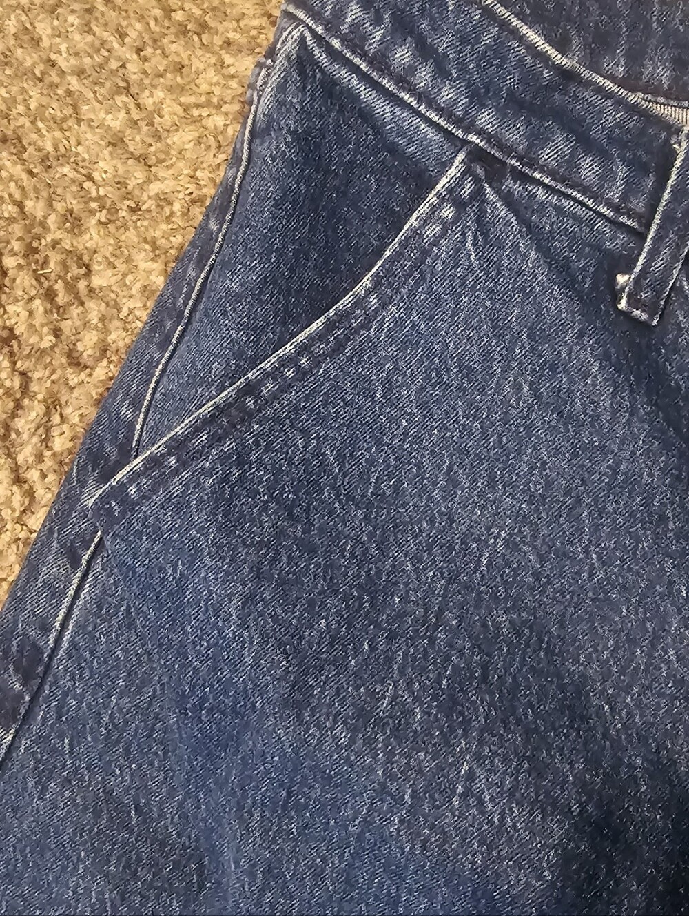 ABERCROMBIE & FITCH The 90s Relaxed High Rise Trouser Jean 31/12 long Dark Wash - Picture 4 of 9